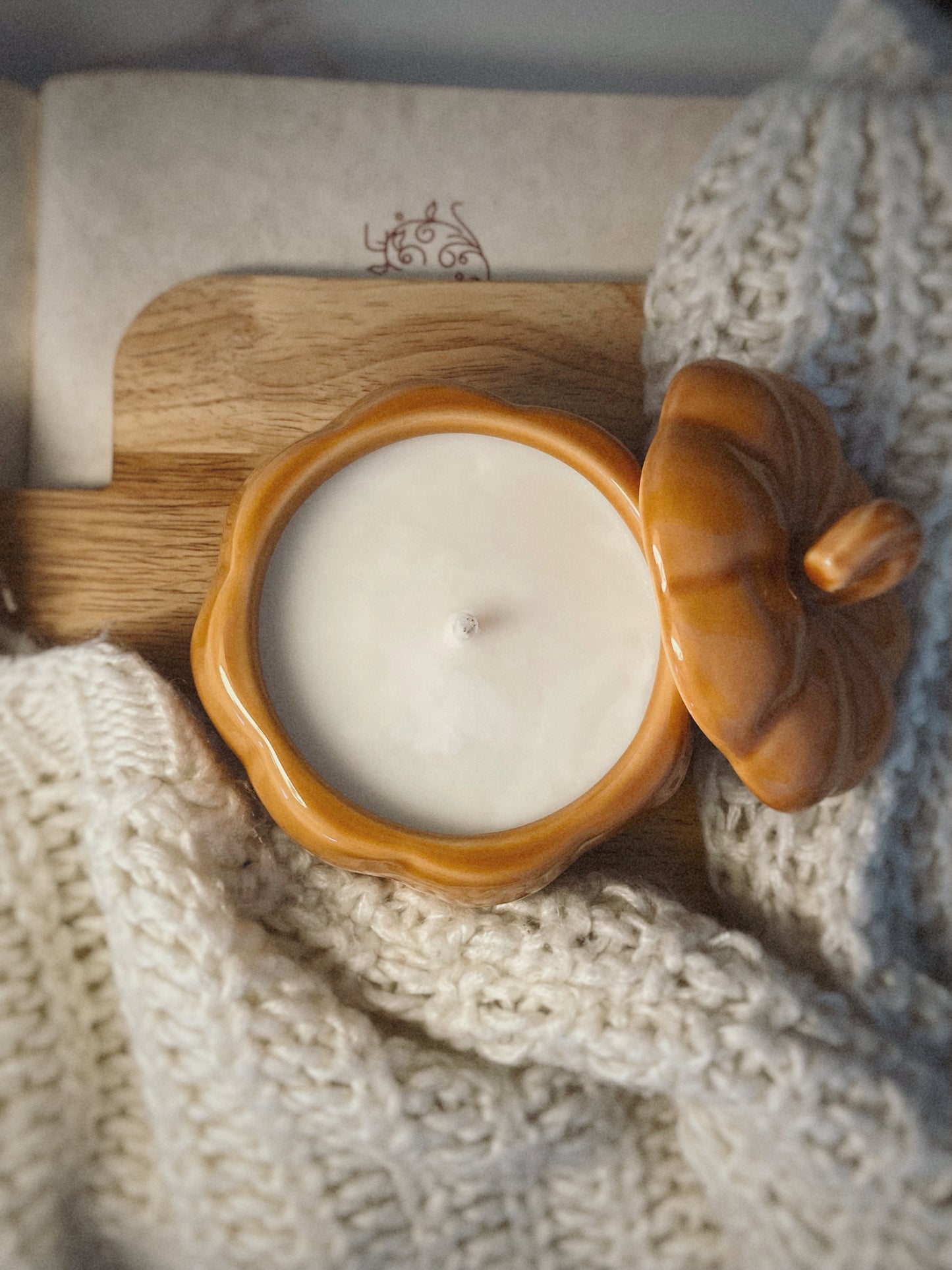 Pumpkin Scented Candle - Orange