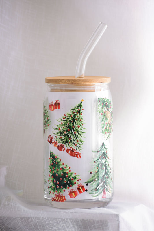 CHRISTMAS TREE | HOLIDAY GLASS CUP