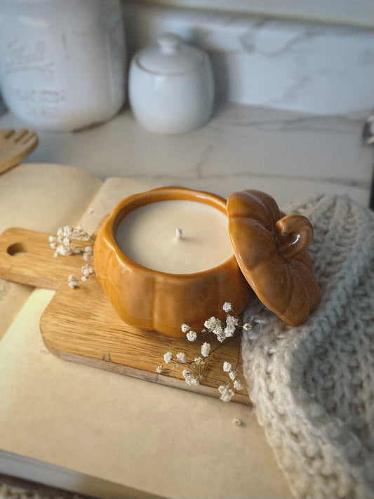 Pumpkin Scented Candle - Orange