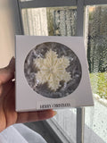 SNOWFLAKE UNSCENTED CANDLE