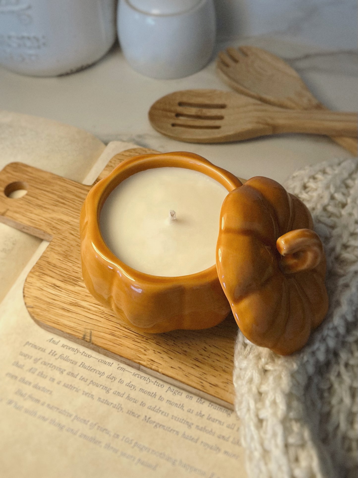 Pumpkin Scented Candle - Orange